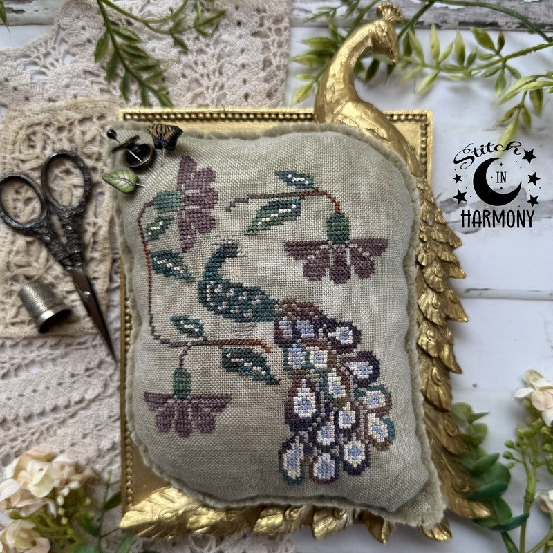 Peacock and Flowers by PuntiniPuntini - PREORDER