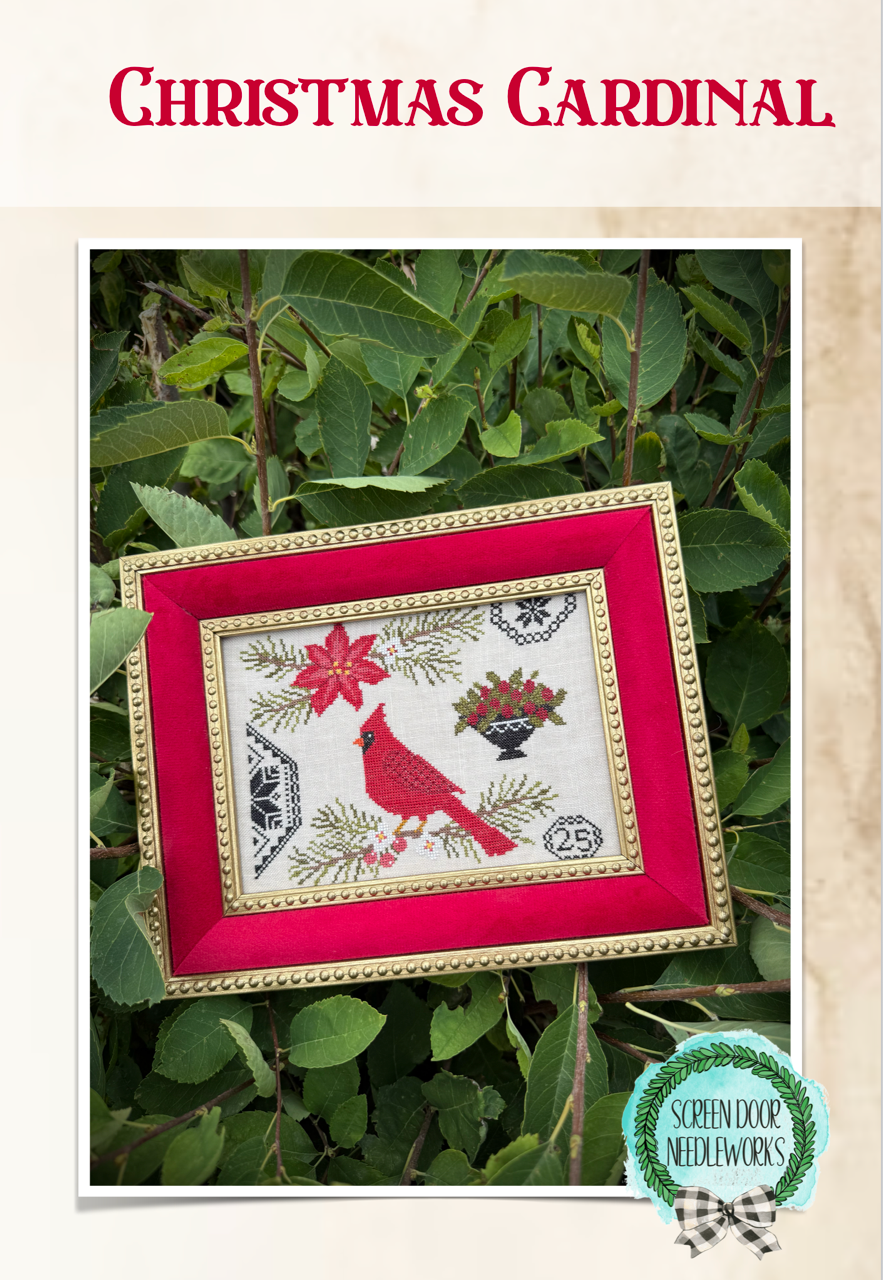 Christmas Cardinal by Screen Door Needleworks