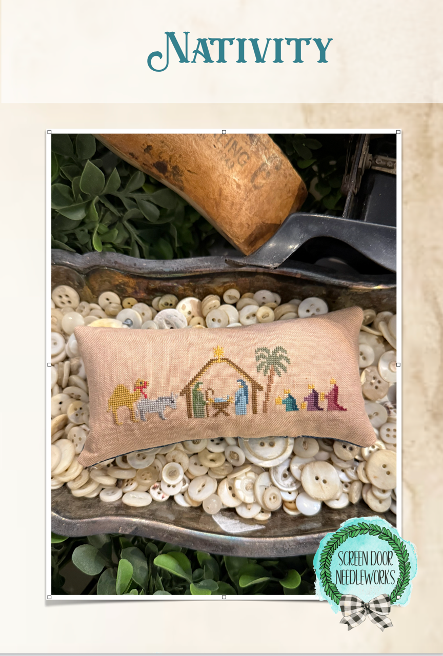Nativity by Screen Door Needleworks - PREORDER