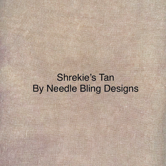40 Count Linen - Stitcher's Quarter - "Shrekie's Tan" by Needle Bling Designs