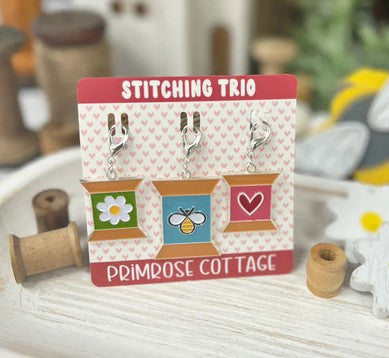 Stitching Trio Charms by Primrose Cottage