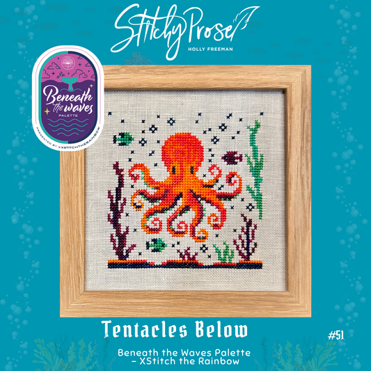Tentacles Below - xStitch the Rainbow Pattern by Stichy Prose