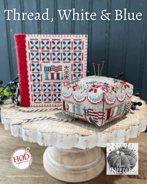 Thread, White & Blue by Hands on Design