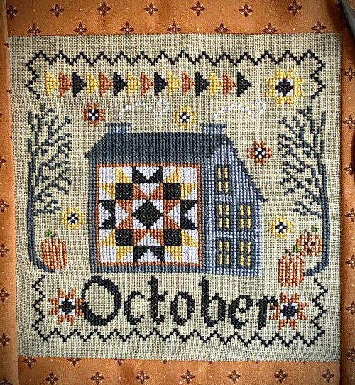 October - Patchwork Saltbox Series by The Woolly Ewe