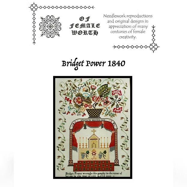 Bridget Power 1840 by Of Female Worth/1884 Stitchery