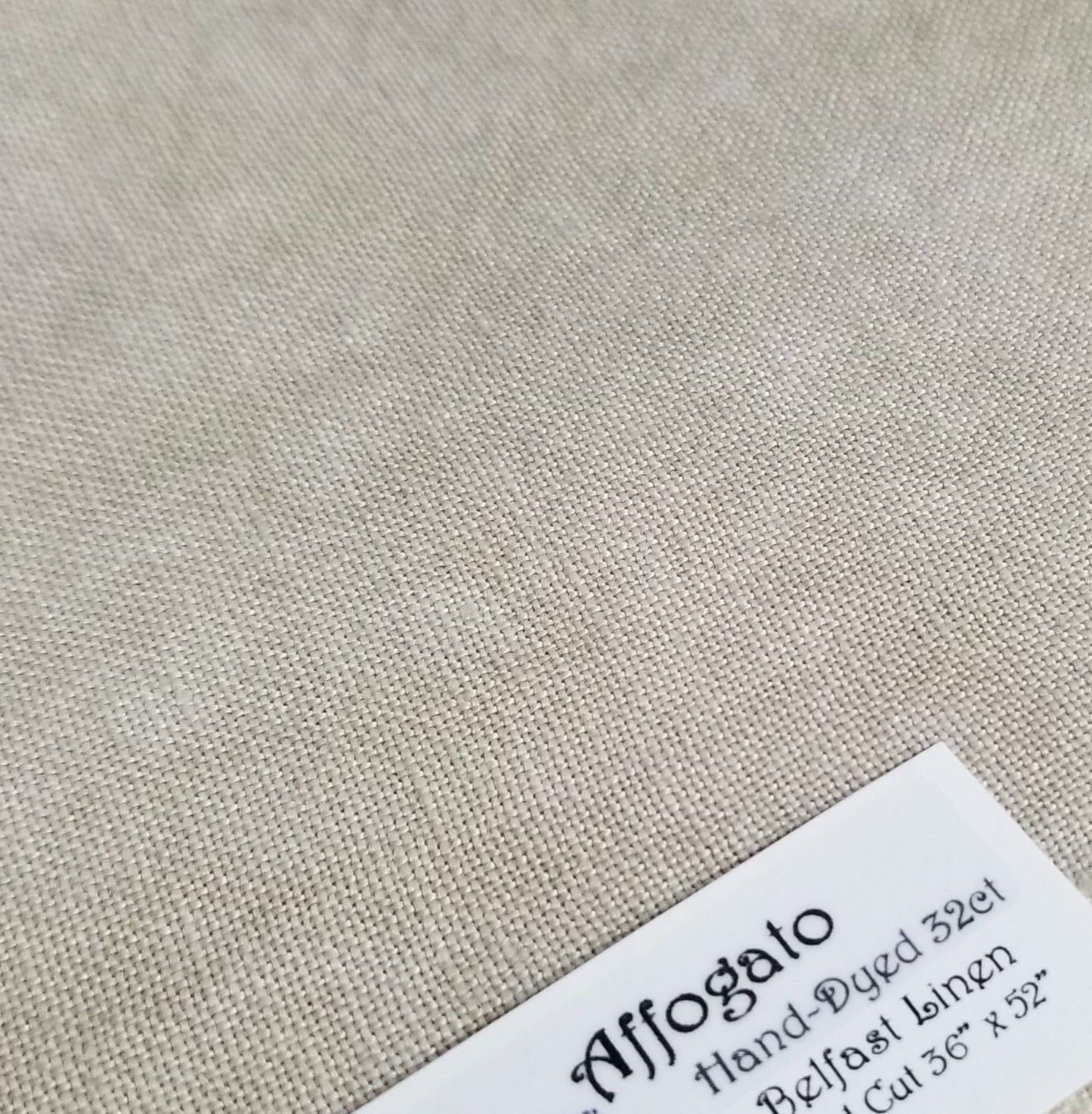 32 Count Linen - Stitcher's Quarter - "Affogato" by Fiber on a Whim