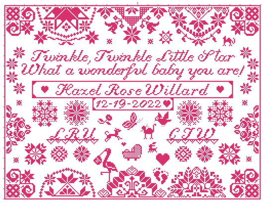 Welcome Baby Girl by Wisdom Tree Needlework