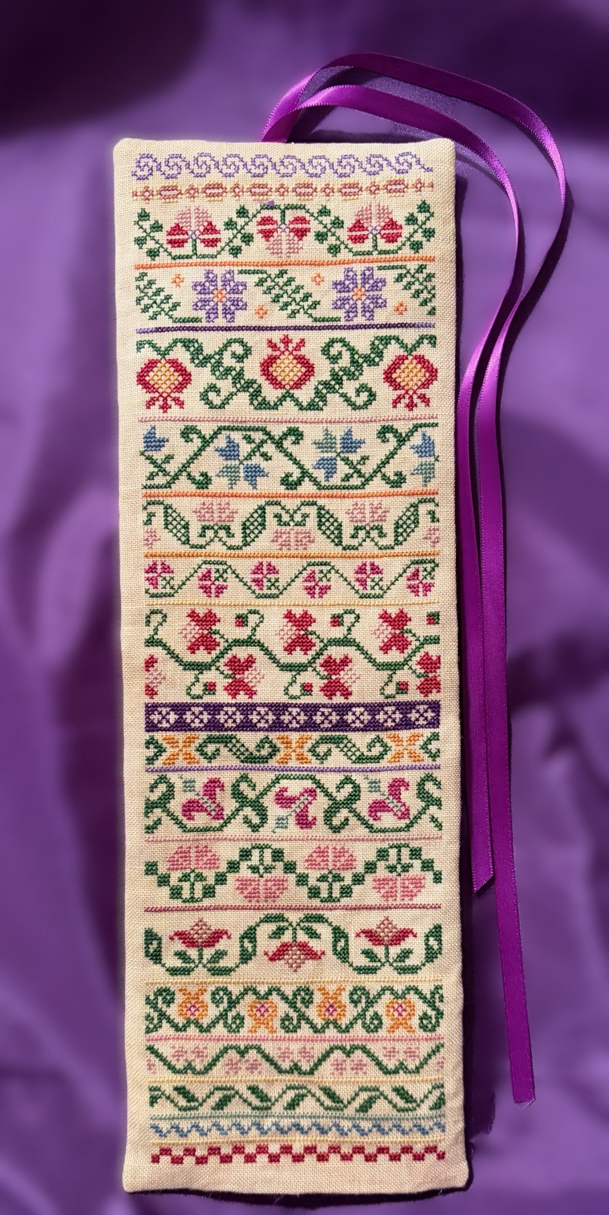 In Bright and Merry Order-A Band Sampler Needle Roll by My Sister's Samplers