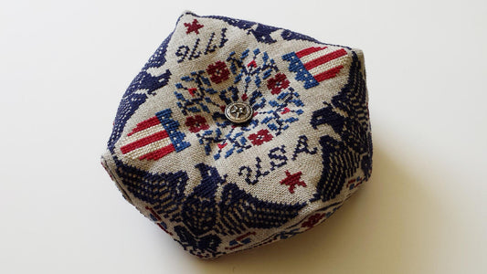 Patriotic Biscornu by Siren Stitchworks