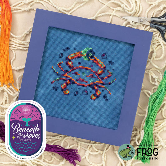 xStitch The Rainbow Pattern - Crescent Crab by Fine Frog Stitching
