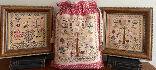 Mary’s Samplers & Satchel by Running with Needles & Scissors and Olde Willow Stitchery