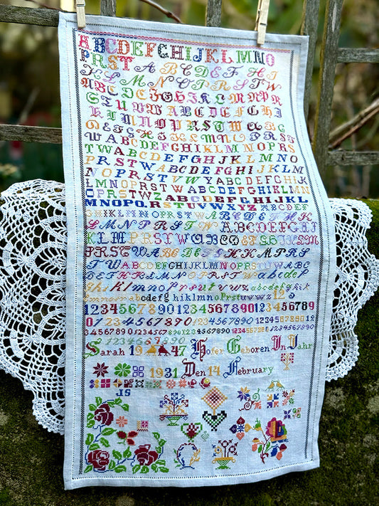 Sarah Hofer 1947 - A Hutterite Sampler Reproduction by Jan Hicks Creates