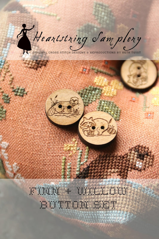 Finn + Willow Button Set from Heartstring Samplery