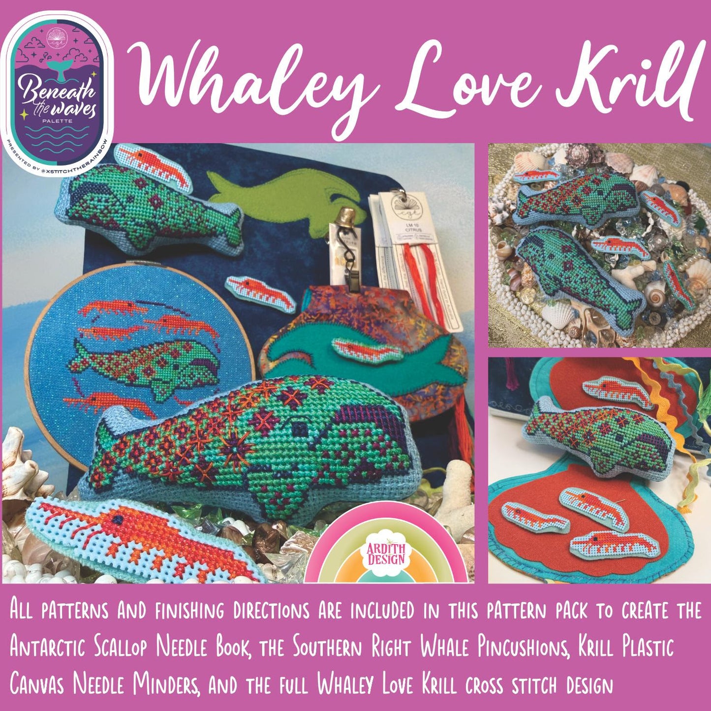Whaley Love Krill - xStitch the Rainbow Pattern by Ardith Design