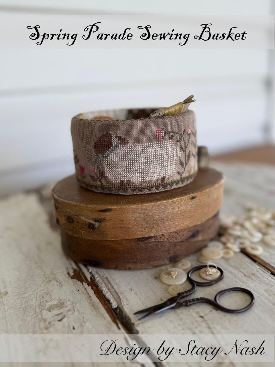 Spring Parade Sewing Basket by Stacy Nash