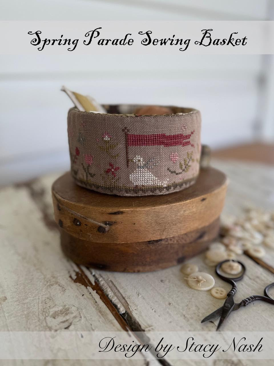Spring Parade Sewing Basket by Stacy Nash