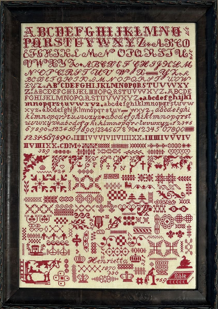 Henrietta 1870 a Bristol Orphanage Sampler Antique Reproduction by Cross Stitch Antiques - PREORDER