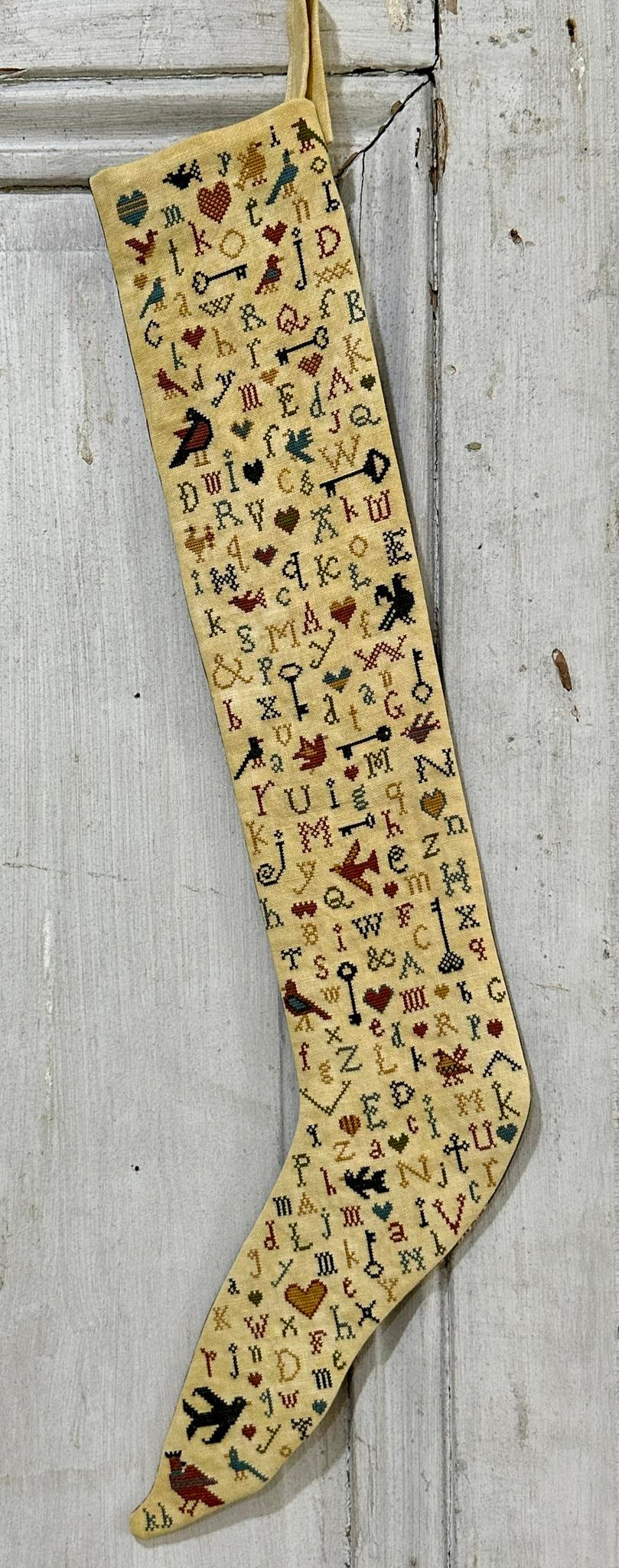 A Primitive Stocking by Kathy Barrick - PREORDER