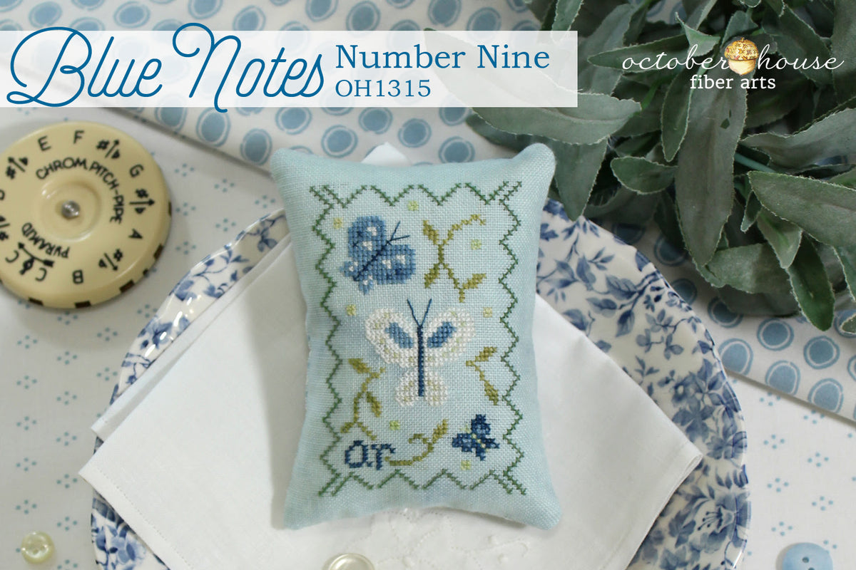 Blue Notes #9 by October House Fiber Arts