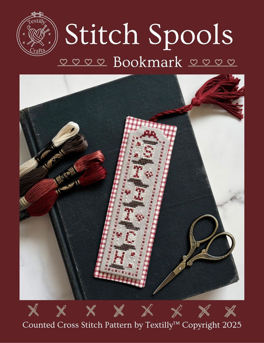 PREORDER - Stitch Spools Bookmark by Textilly Crafts