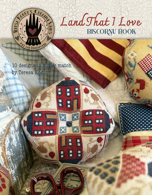 Land That I Love Biscornu Book by Teresa Kogut