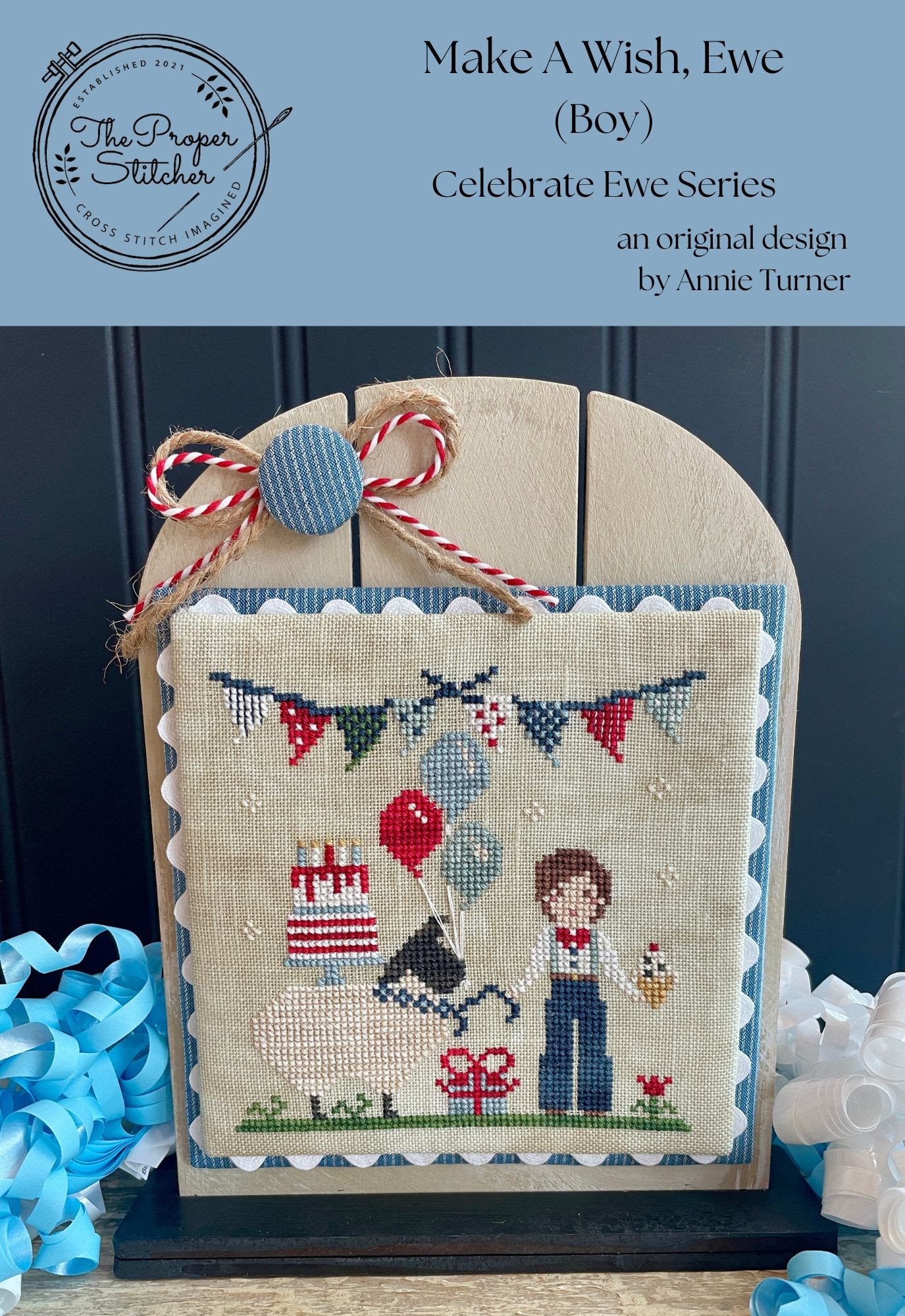 PREORDER - Make A Wish, Ewe  (Boy) by The Proper Stitcher