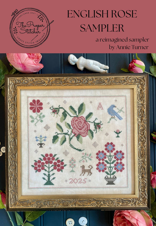 PREORDER - English Rose Sampler by The Proper Stitcher