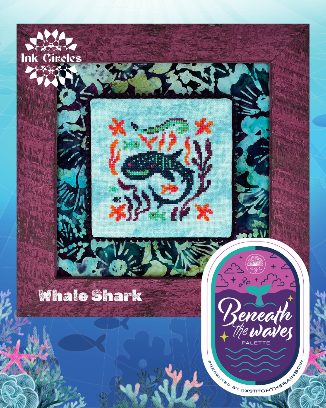 Whale Shark - xStitch the Rainbow Pattern by Ink Circles